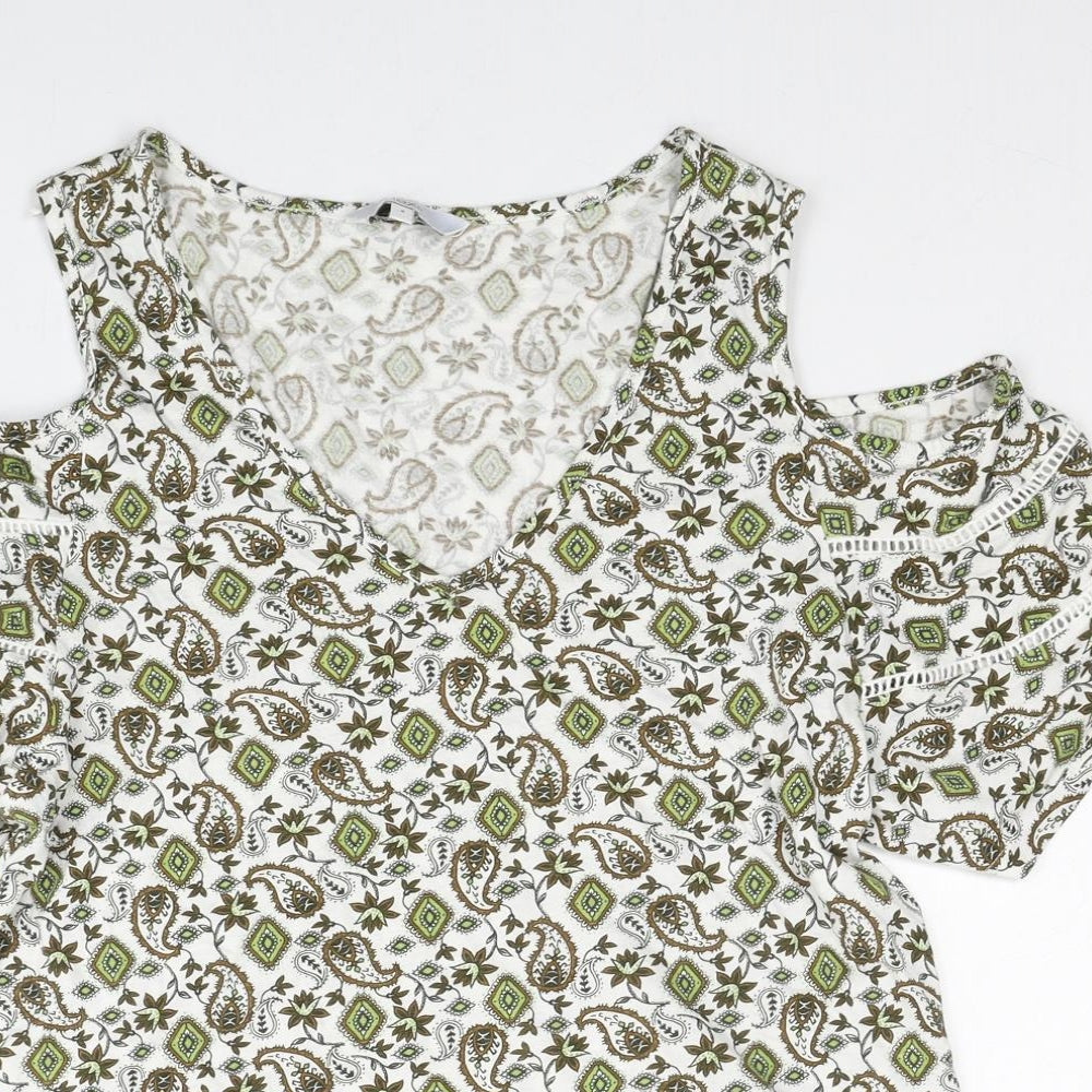 Womens UK Size 8 NEXT Multicoloured Basic Blouse