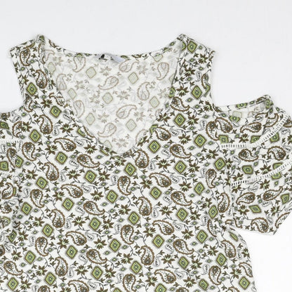 Womens UK Size 8 NEXT Multicoloured Basic Blouse