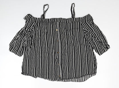Womens UK Size 6 Selected Black Basic Blouse
