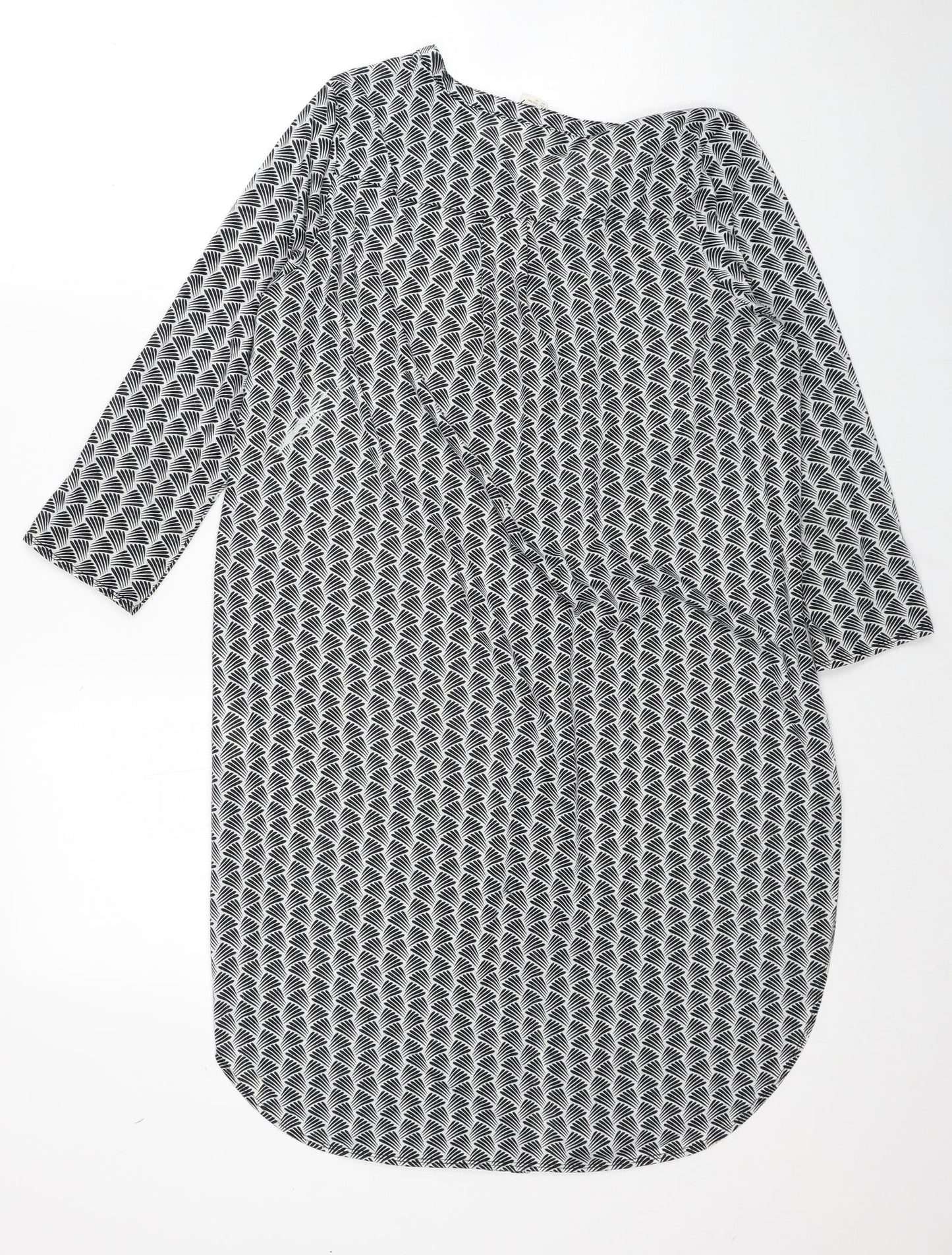 Womens UK Size S H&M Black Basic Button-Up