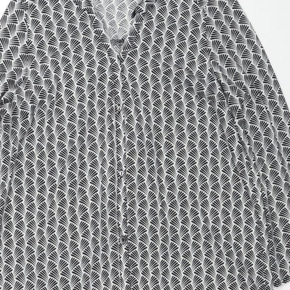 Womens UK Size S H&M Black Basic Button-Up