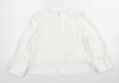Womens UK Size XS Zara White Basic Blouse