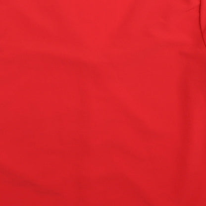 Womens UK Size 10 New Look Red Basic Blouse