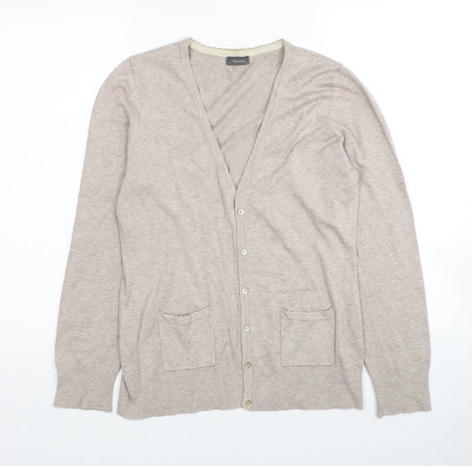 Womens UK Size M Yessica Beige Cardigan Jumper
