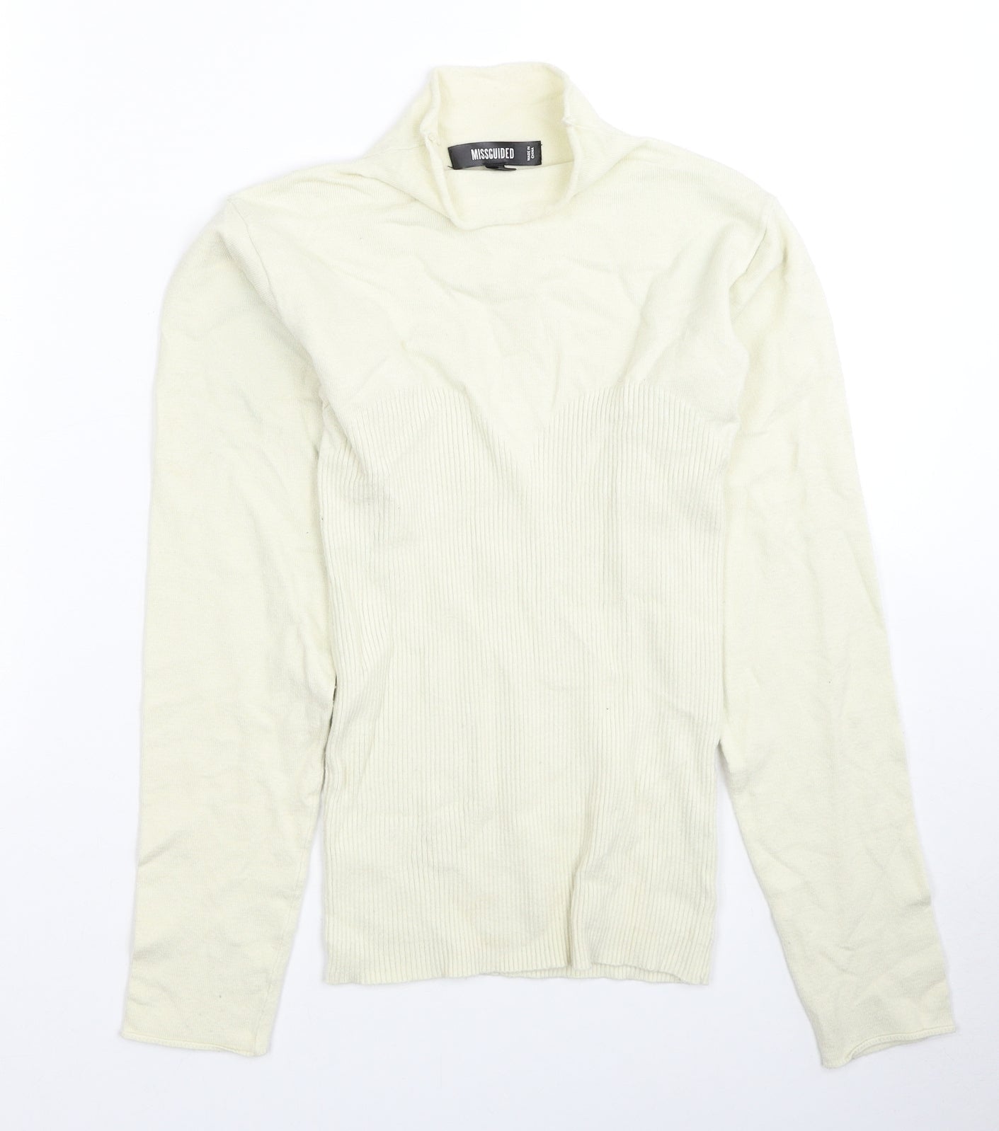 Womens UK Size 10 Missguided Ivory Pullover Jumper