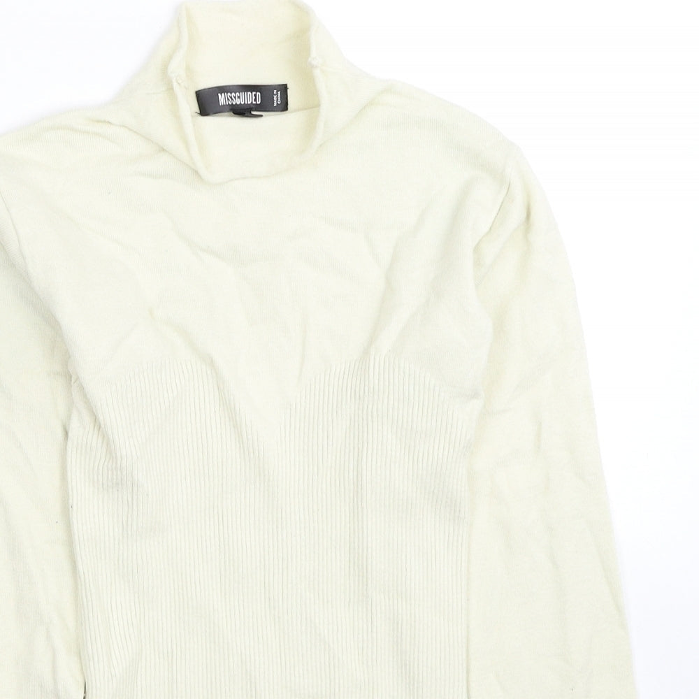 Womens UK Size 10 Missguided Ivory Pullover Jumper