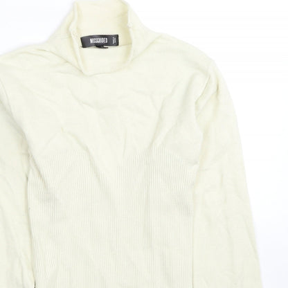 Womens UK Size 10 Missguided Ivory Pullover Jumper