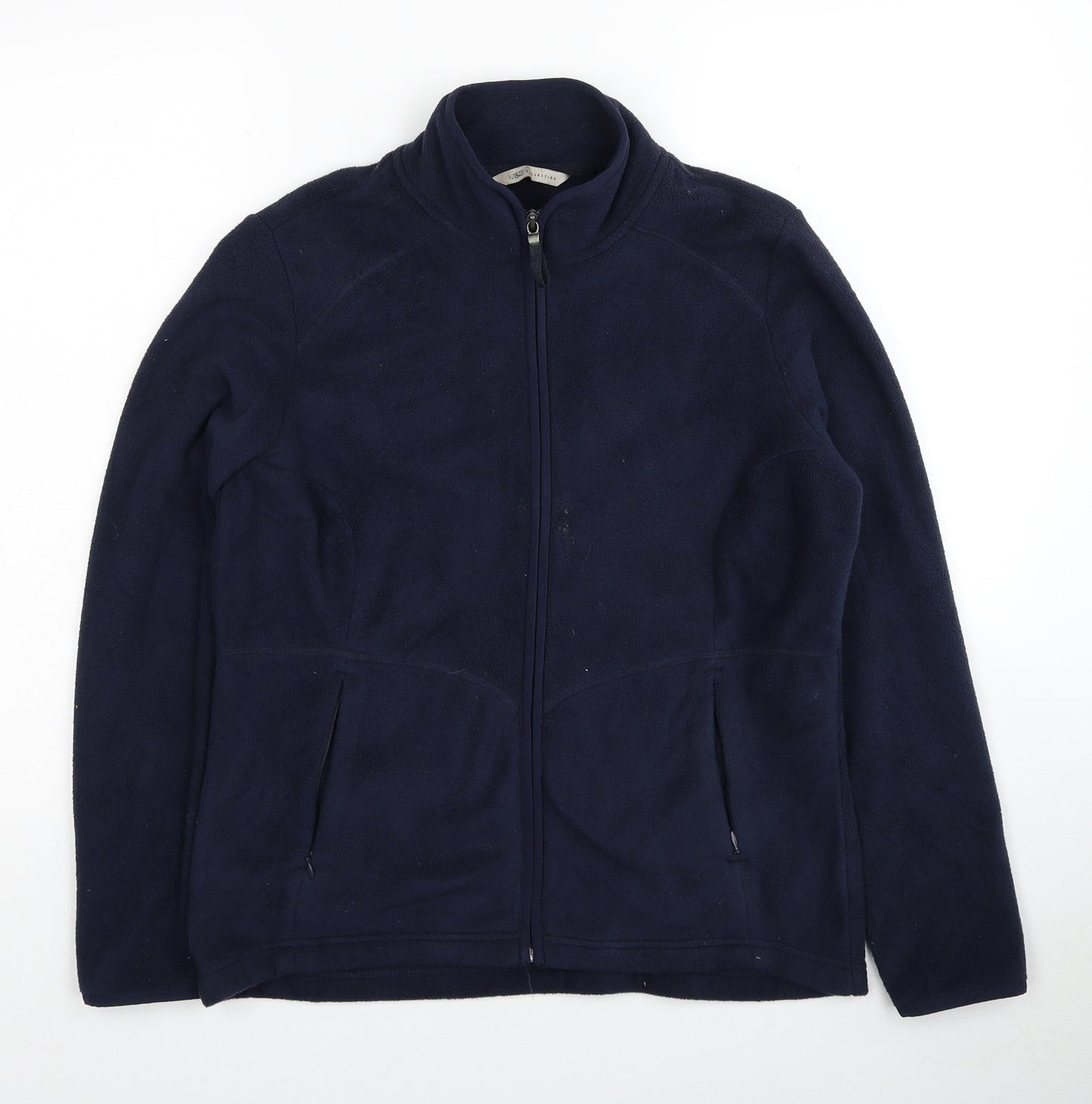 Marks and Spencer Womens Blue Jacket Size 14 Zip