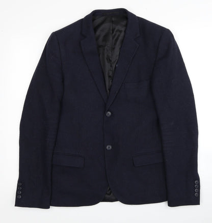 Mens UK Size 38 Topman Regular Blue Suit Jacket