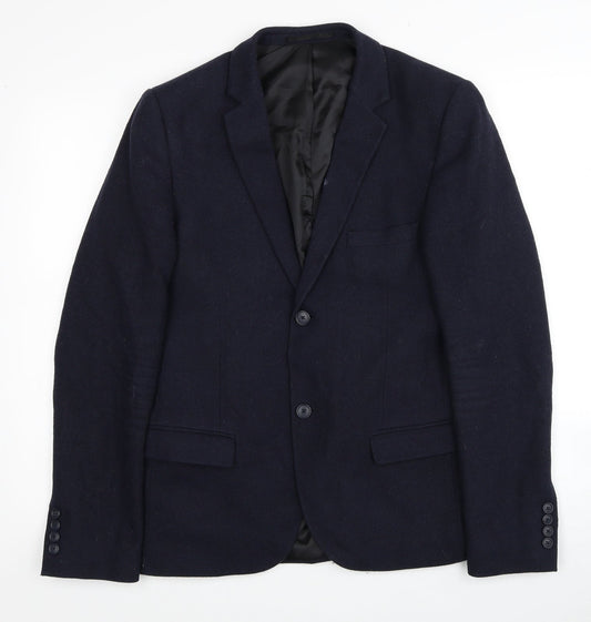 Mens UK Size 38 Topman Regular Blue Suit Jacket