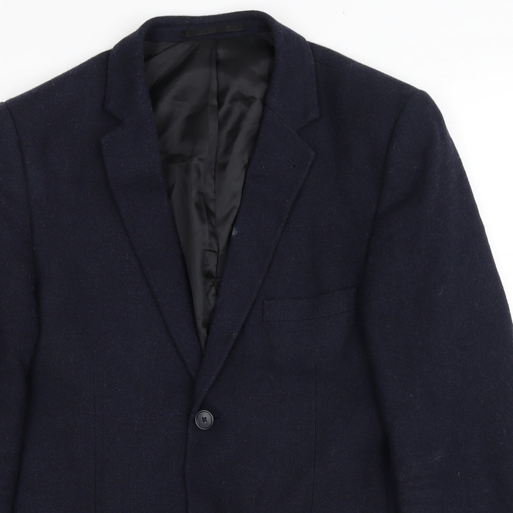 Mens UK Size 38 Topman Regular Blue Suit Jacket