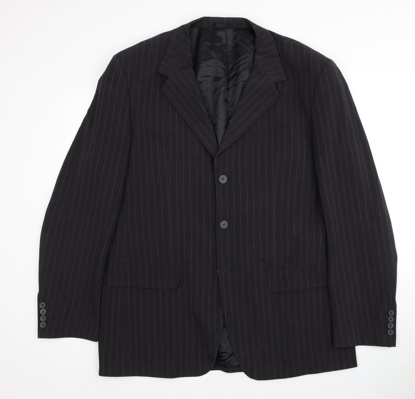 Mens UK Size 44 Butler & Webb Regular Black Suit Jacket