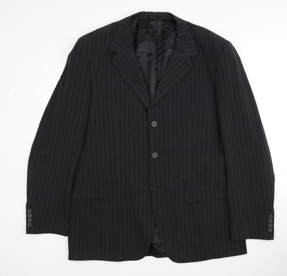 Mens UK Size 44 Butler & Webb Regular Black Suit Jacket