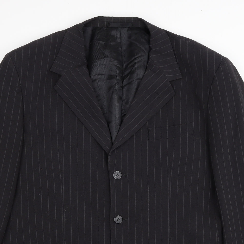Mens UK Size 44 Butler & Webb Regular Black Suit Jacket