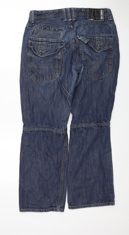 Mens UK Size 36 in Prm Denim Regular Fit Straight Blue Jeans