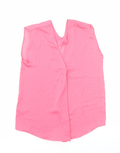 Womens UK Size 6 Marks and Spencer Pink Basic Blouse