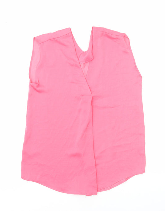 Womens UK Size 6 Marks and Spencer Pink Basic Blouse