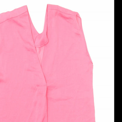 Womens UK Size 6 Marks and Spencer Pink Basic Blouse
