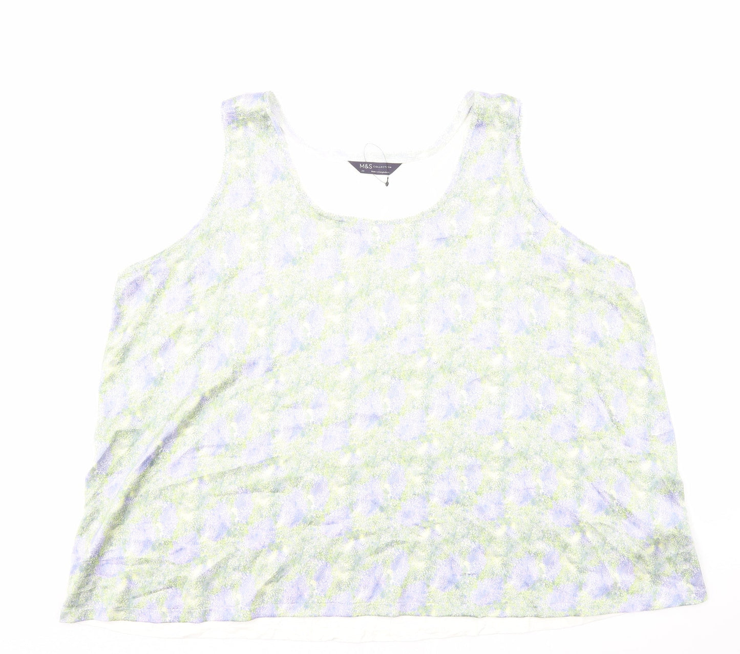 Womens UK Size 24 Marks and Spencer Multicoloured Basic Tank