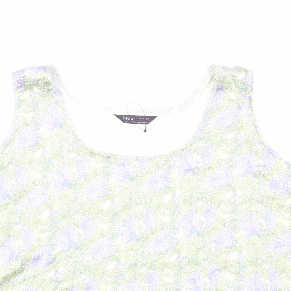 Womens UK Size 24 Marks and Spencer Multicoloured Basic Tank