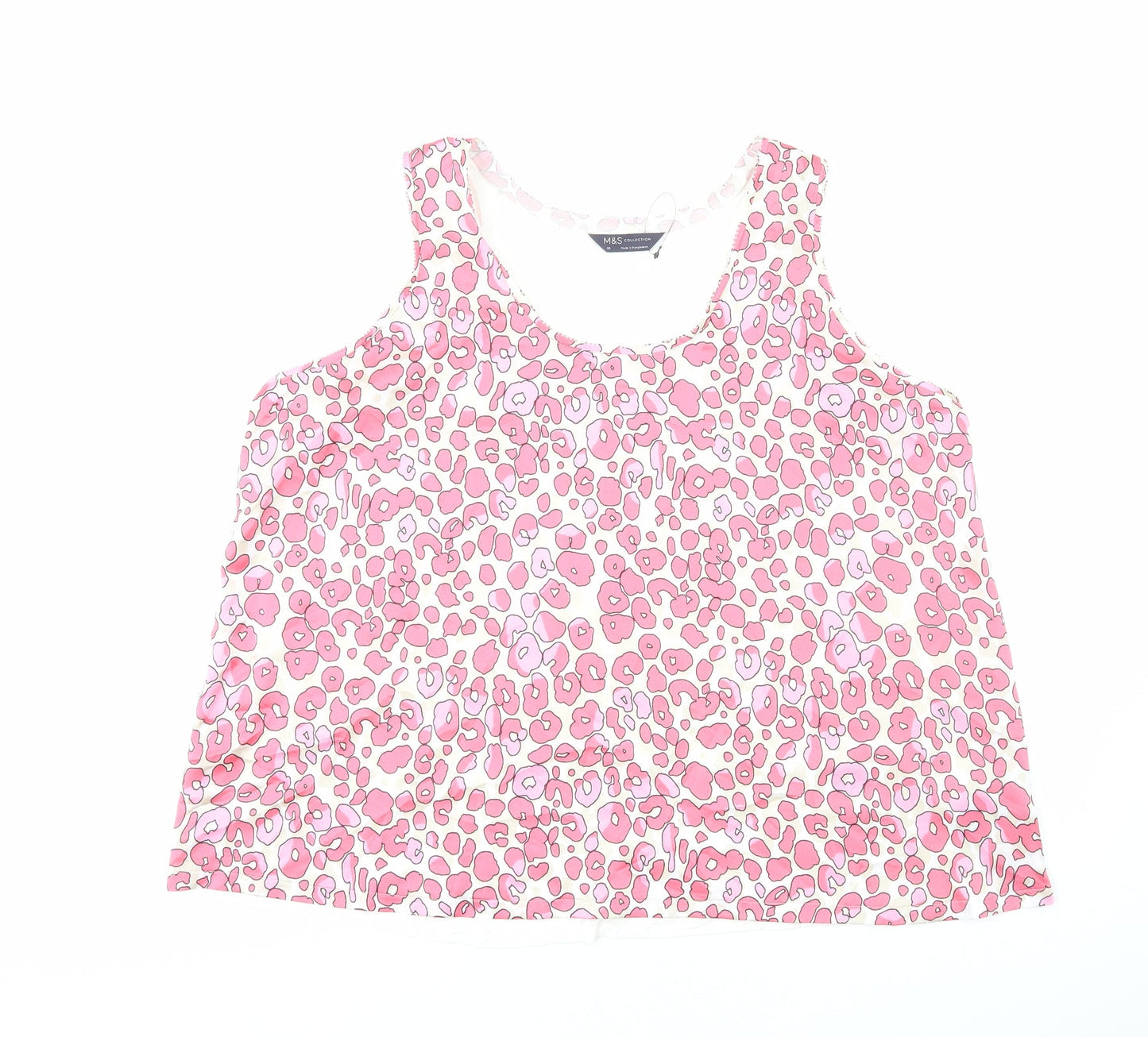 Womens UK Size 20 Marks and Spencer Pink Basic Tank