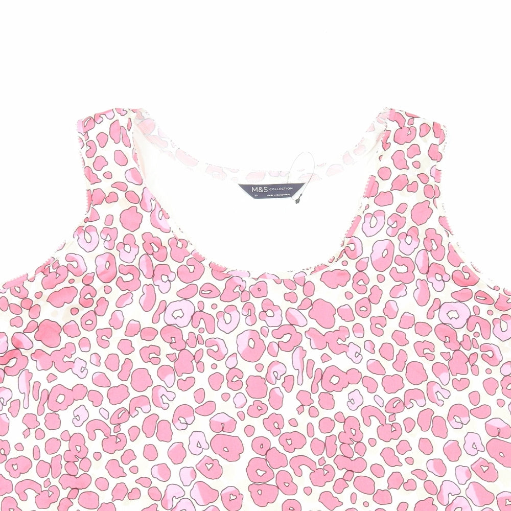 Womens UK Size 20 Marks and Spencer Pink Basic Tank