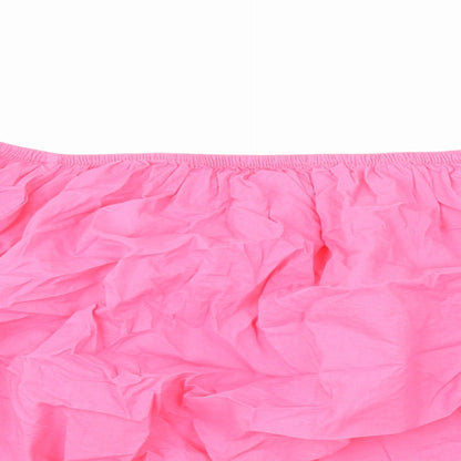 Womens UK Size 22 Marks and Spencer Pink Cropped Blouse