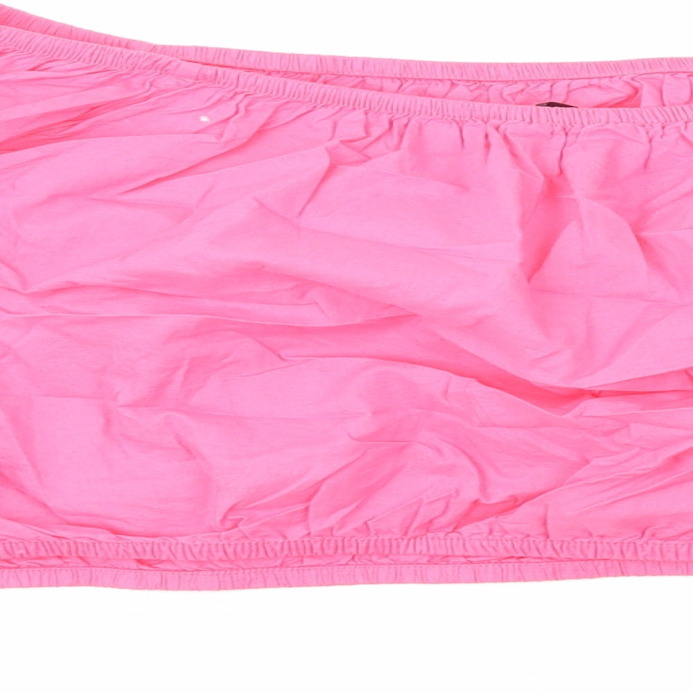 Womens UK Size 22 Marks and Spencer Pink Cropped Blouse