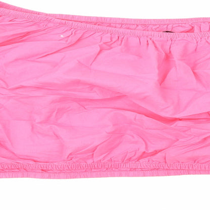 Womens UK Size 22 Marks and Spencer Pink Cropped Blouse