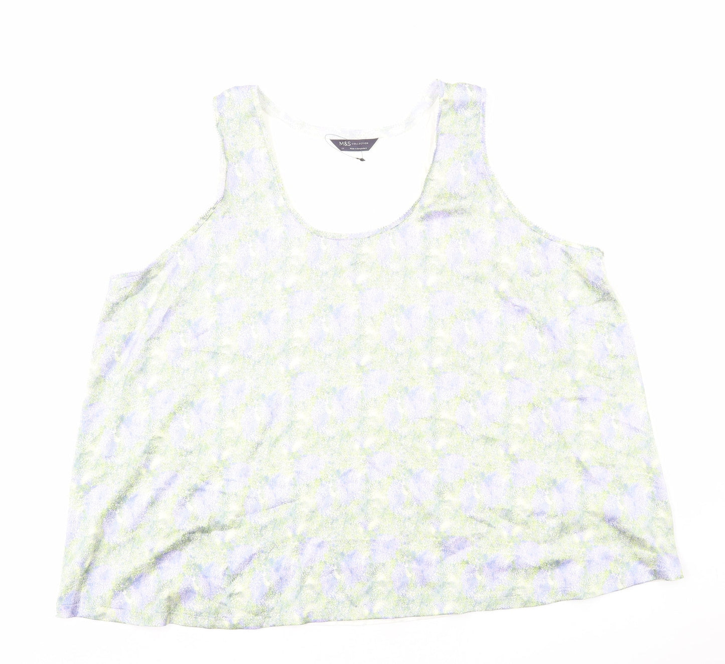 Womens UK Size 24 Marks and Spencer Multicoloured Basic Tank