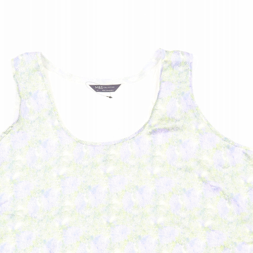 Womens UK Size 24 Marks and Spencer Multicoloured Basic Tank