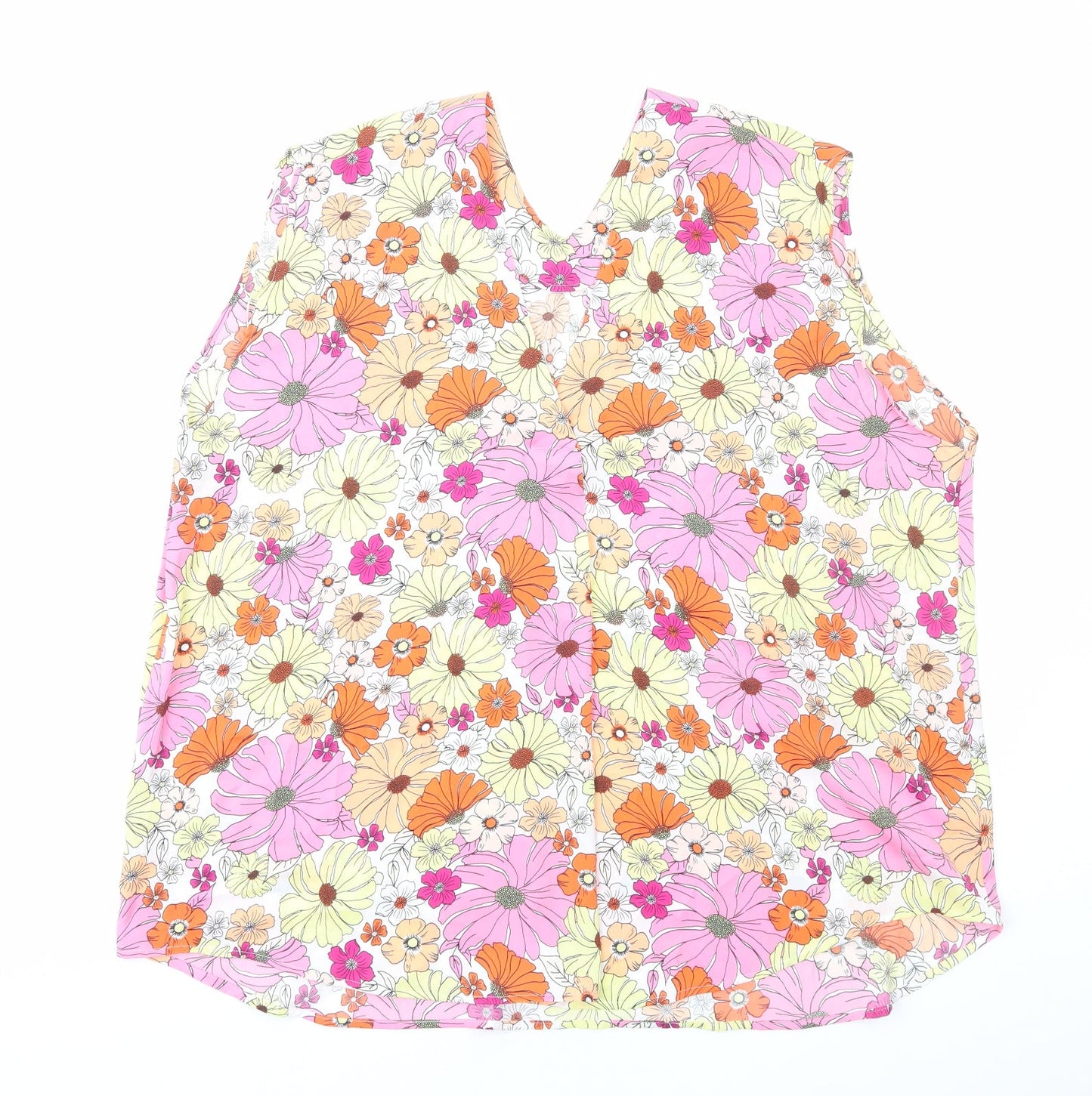 Womens UK Size 22 Marks and Spencer Multicoloured Basic Tank