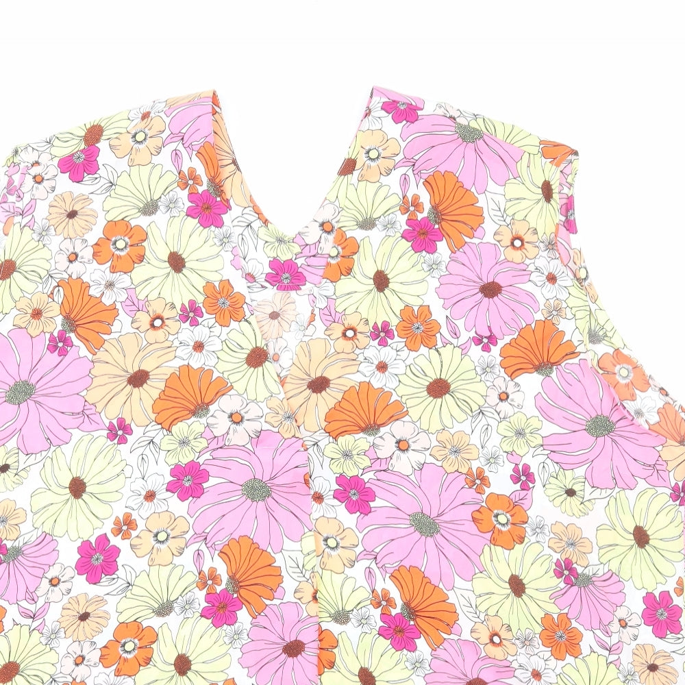 Womens UK Size 22 Marks and Spencer Multicoloured Basic Tank