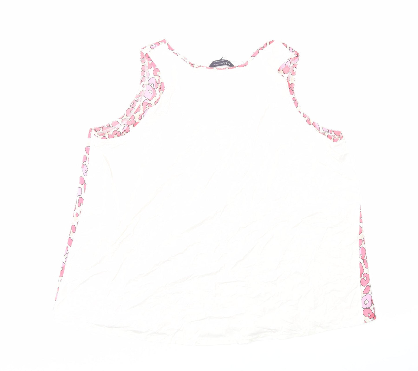 Womens UK Size 18 Marks and Spencer Pink Basic Tank