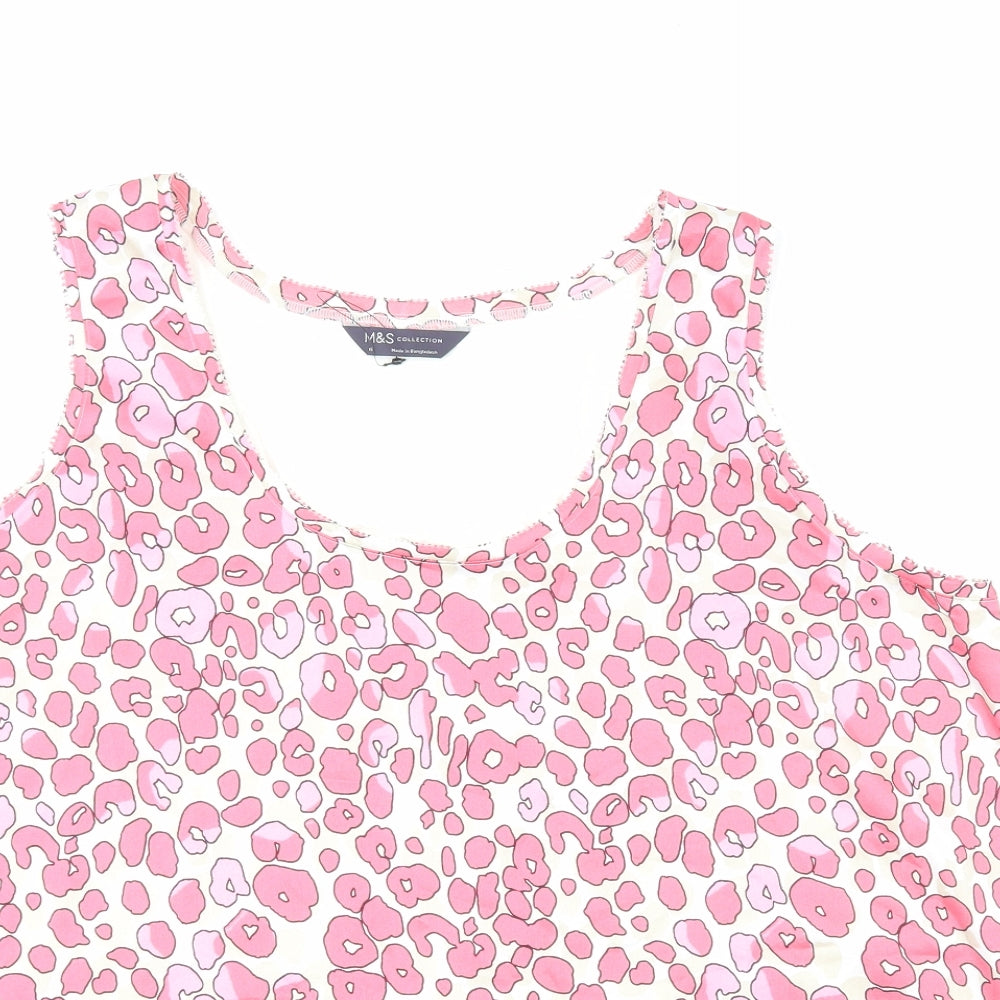 Womens UK Size 18 Marks and Spencer Pink Basic Tank