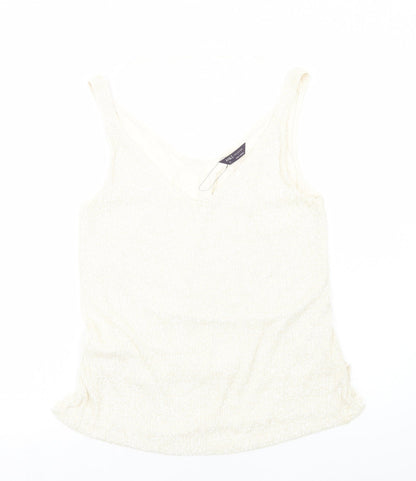 Womens UK Size 12 Marks and Spencer Ivory Basic Tank