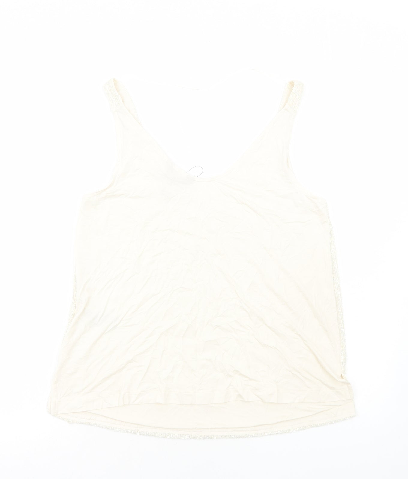 Womens UK Size 12 Marks and Spencer Ivory Basic Tank
