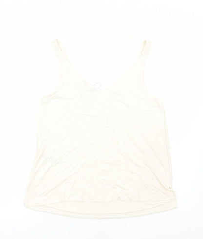 Womens UK Size 12 Marks and Spencer Ivory Basic Tank
