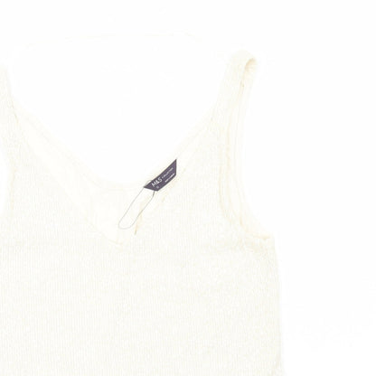 Womens UK Size 12 Marks and Spencer Ivory Basic Tank