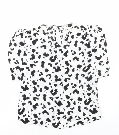 Womens UK Size 10 River Island White Basic Blouse