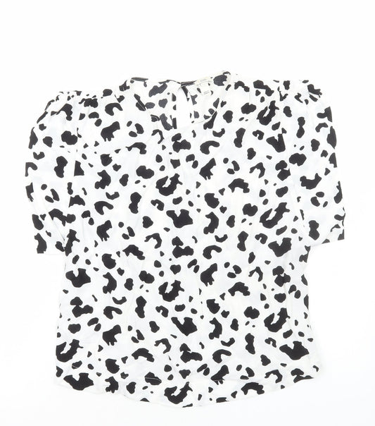Womens UK Size 10 River Island White Basic Blouse