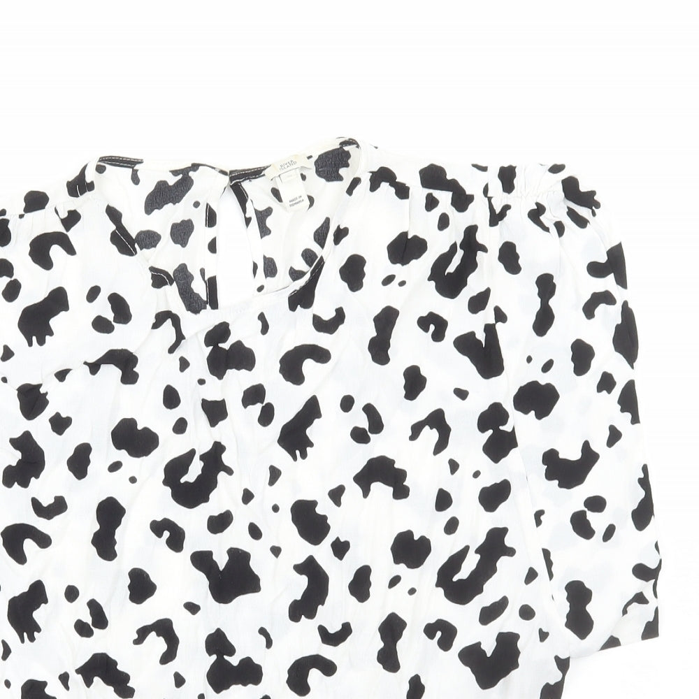 Womens UK Size 10 River Island White Basic Blouse