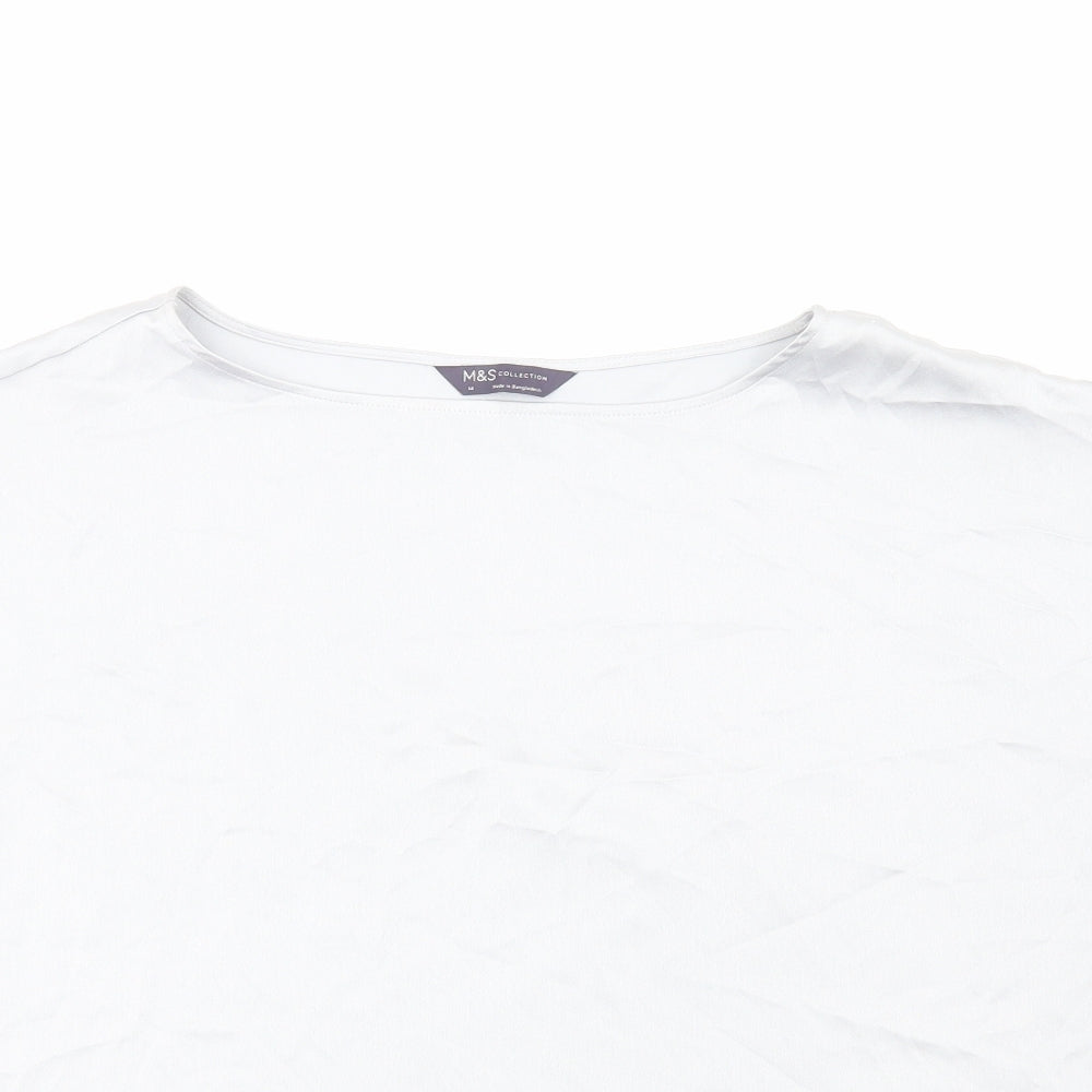 Womens UK Size 14 Marks and Spencer Grey Basic Blouse