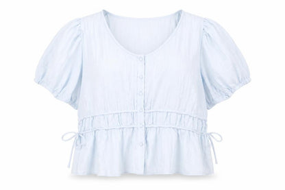 Womens UK Size 20 Marks and Spencer Blue Basic Blouse