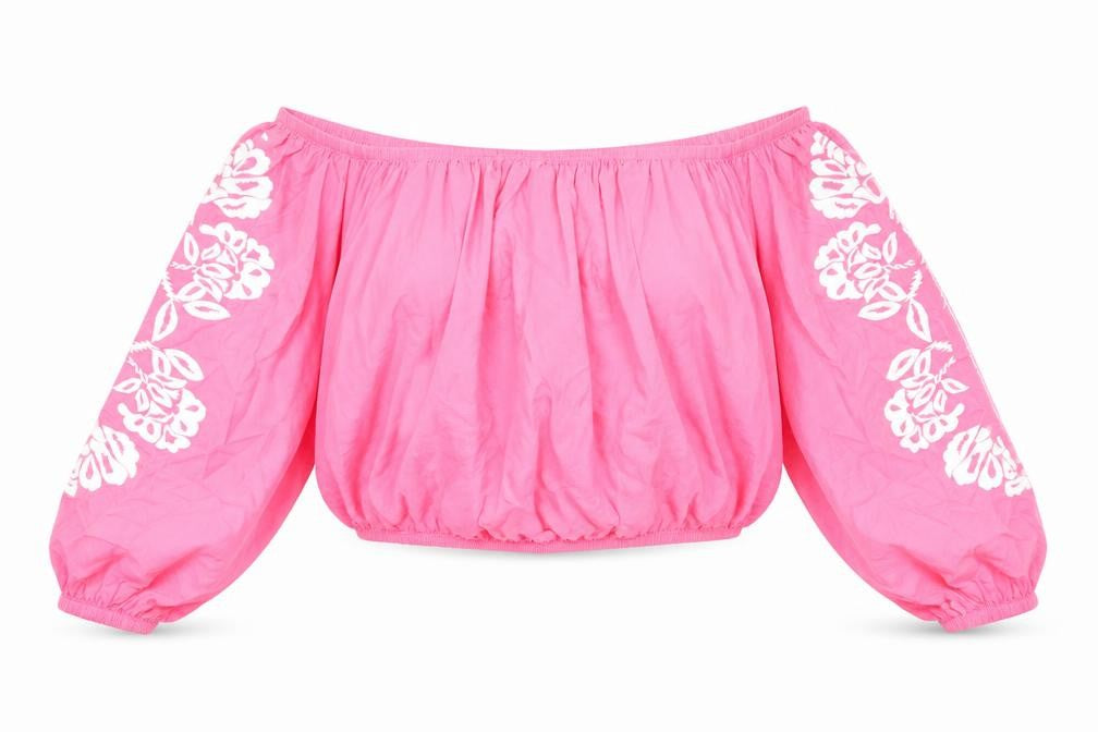 Womens UK Size 18 Marks and Spencer Pink Cropped Blouse
