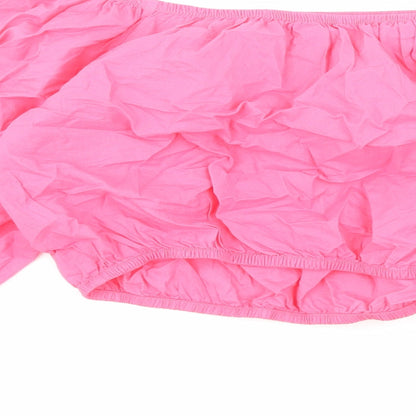 Womens UK Size 18 Marks and Spencer Pink Cropped Blouse