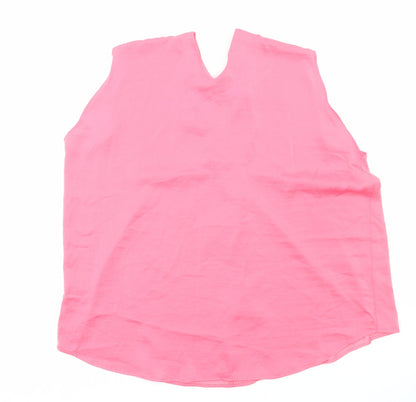 Womens UK Size 20 Marks and Spencer Pink Basic Blouse