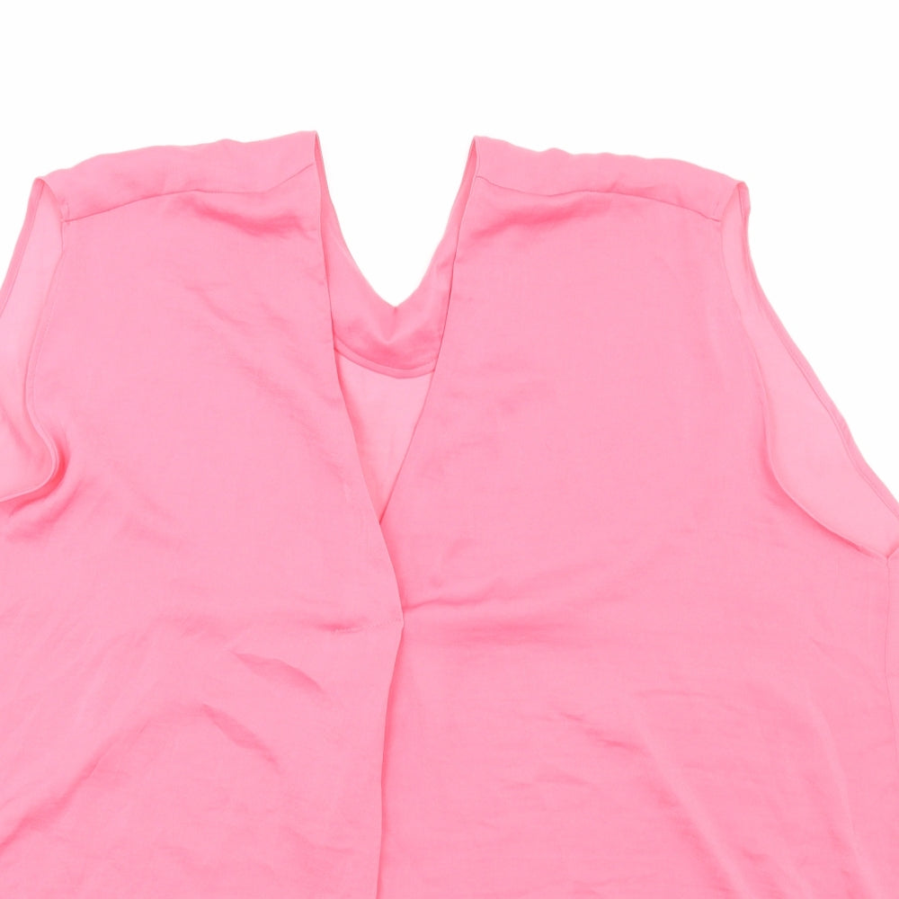 Womens UK Size 20 Marks and Spencer Pink Basic Blouse