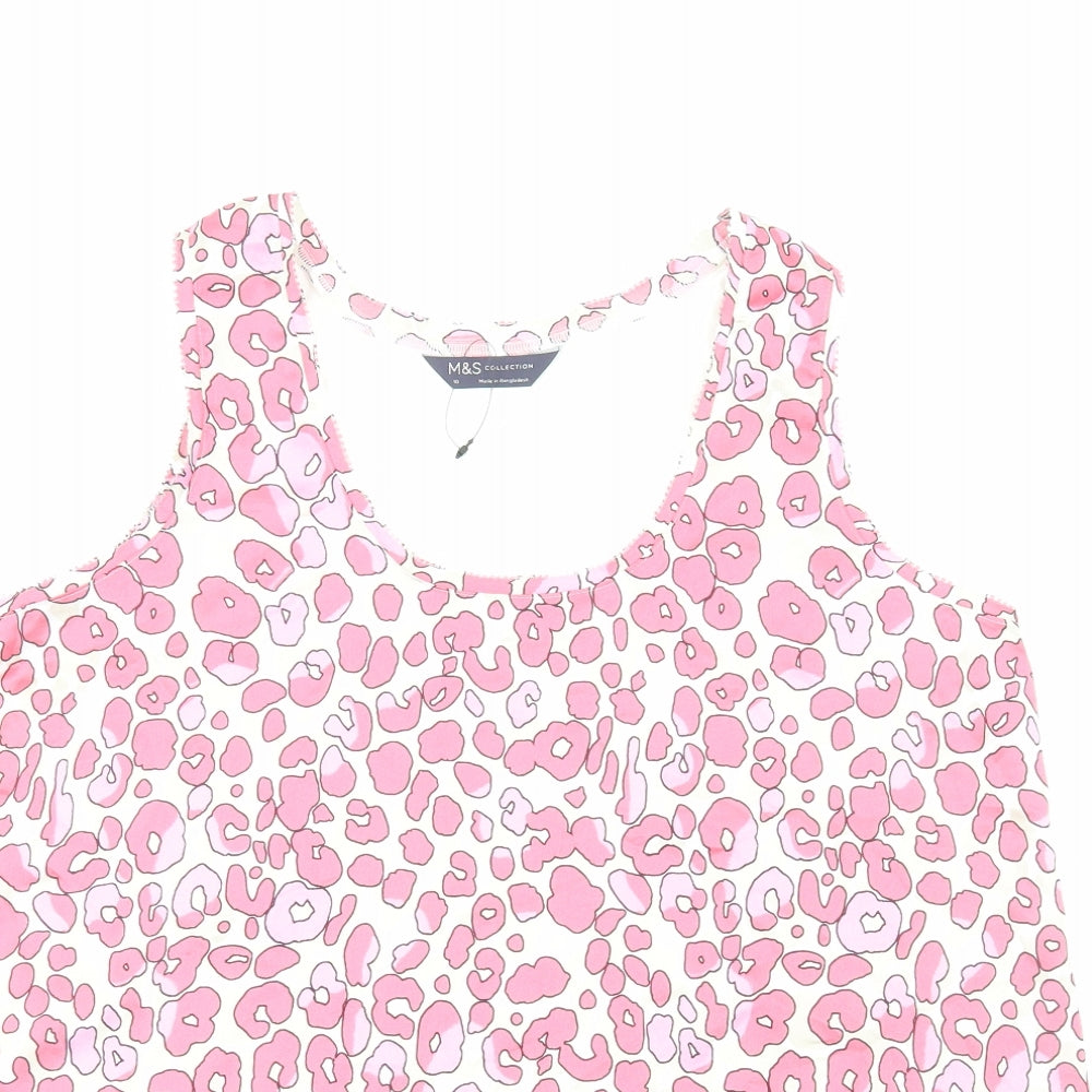 Womens UK Size 10 Marks and Spencer Pink Basic Blouse