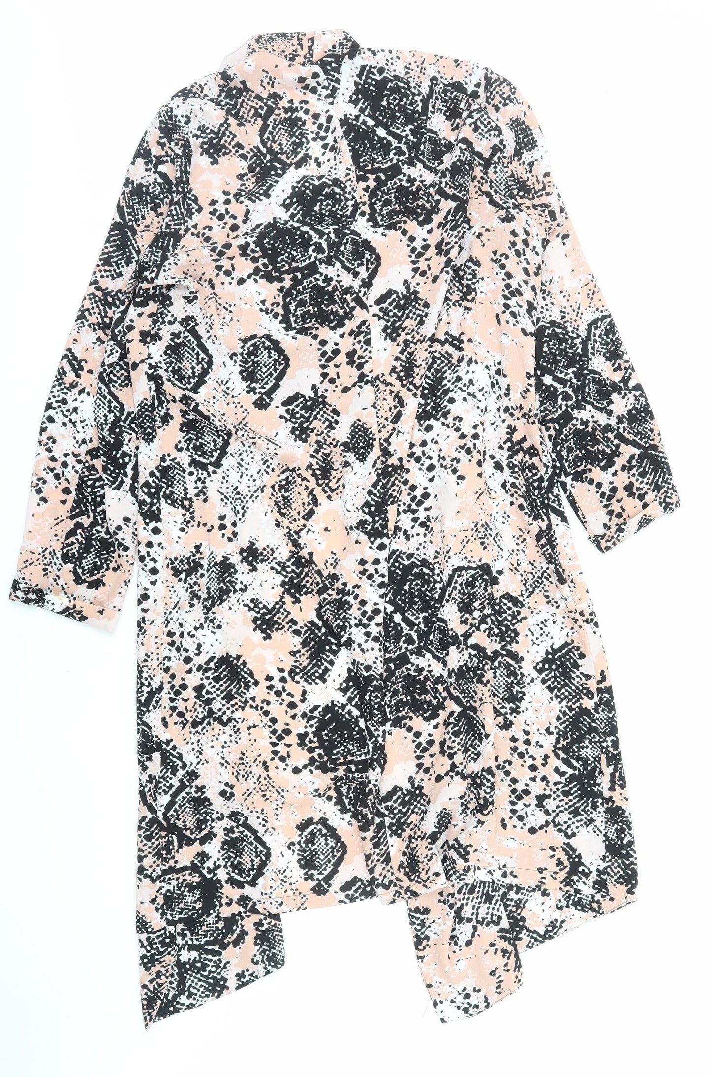 Joanna Hope Womens Pink Animal Print Jacket Size 16